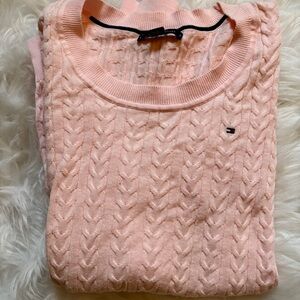 Tommy Hilfiger Light Pink Cable Knit Sweater